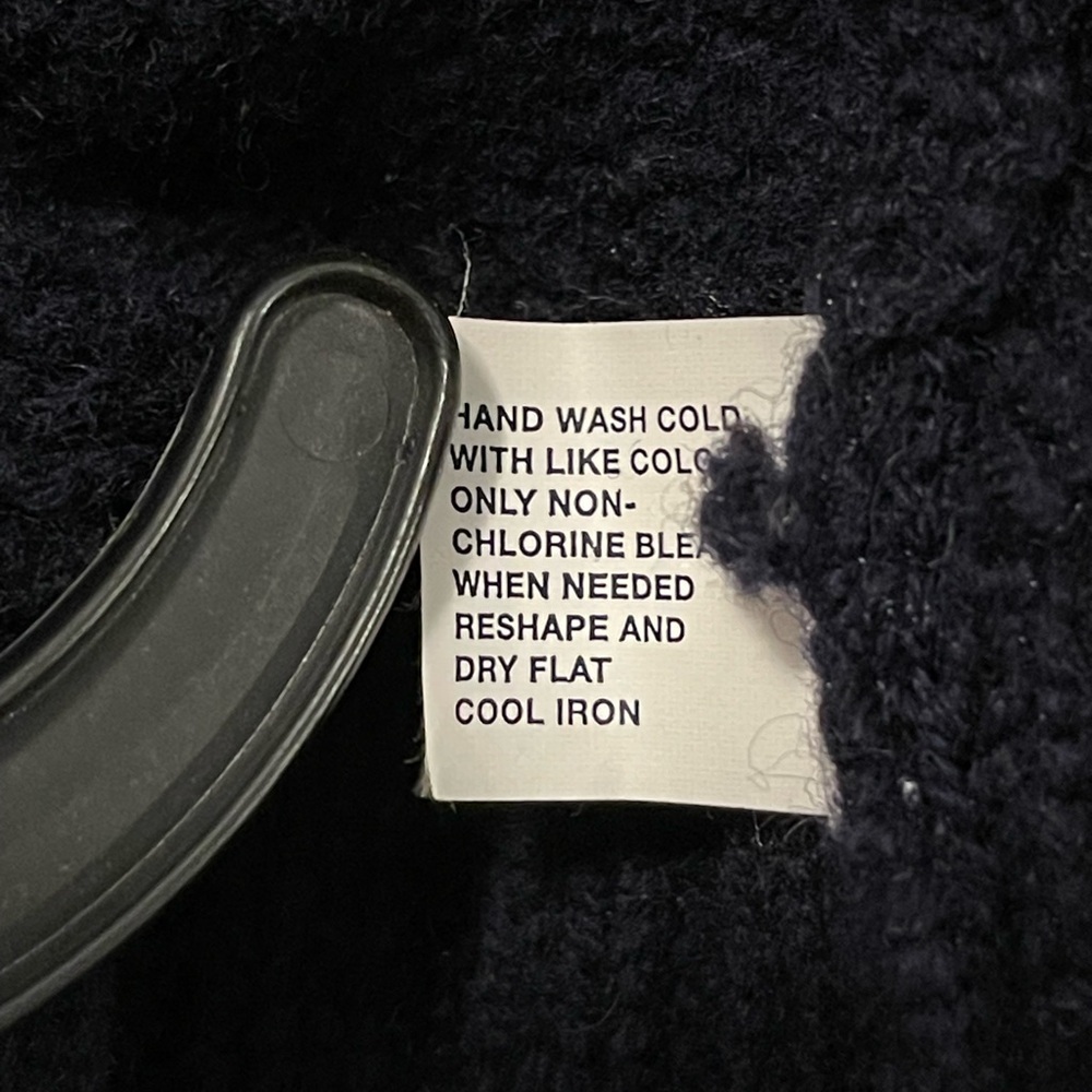 Gap 100% Lamb’s Wool Blue Faire Isle Sweater Sz L 1/4 zip - Picture 8 of 8